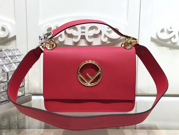 Fendi Kan I F Red Leather Bag For Sale