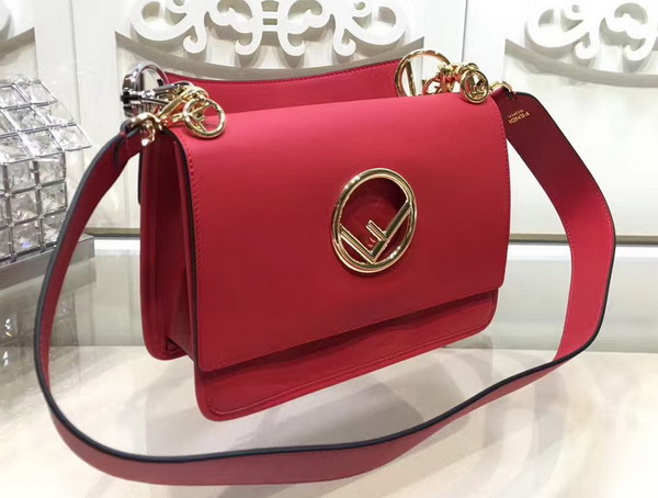 Fendi Kan I F Red Leather Bag For Sale