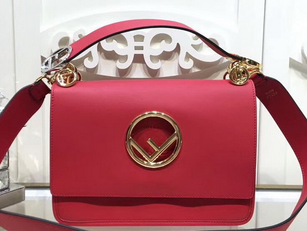 Fendi Kan I F Red Leather Bag For Sale