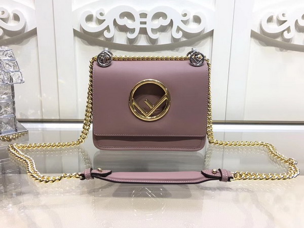Fendi Kan I F Small in Pink Leather For Sale