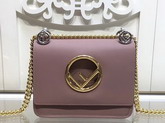 Fendi Kan I F Small in Pink Leather For Sale