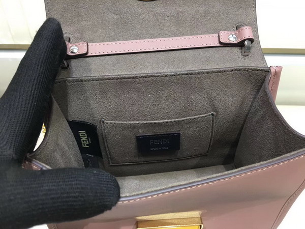 Fendi Kan I F Small in Pink Leather For Sale