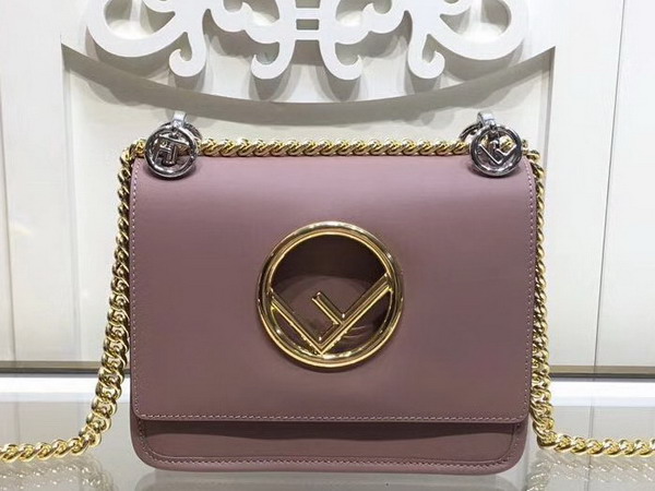 Fendi Kan I F Small in Pink Leather For Sale