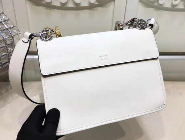 Fendi Kan I F White Leather Bag For Sale