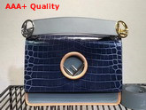 Fendi Kan I Logo Bag Blue Croc Effect Replica