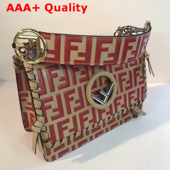 Fendi Kan I Logo Bag Medium Beige Replica