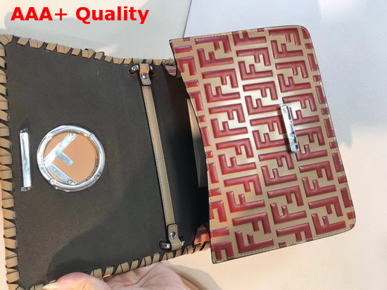 Fendi Kan I Logo Bag Medium Beige Replica