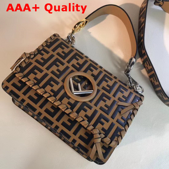 Fendi Kan I Logo Bag Medium Brown Replica