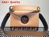 Fendi Kan I Logo Bag in Tan with Black FF Pattern Replica