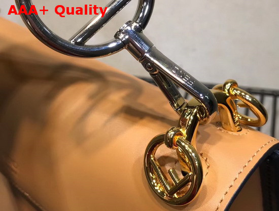 Fendi Kan I Logo Bag in Tan with Black FF Pattern Replica