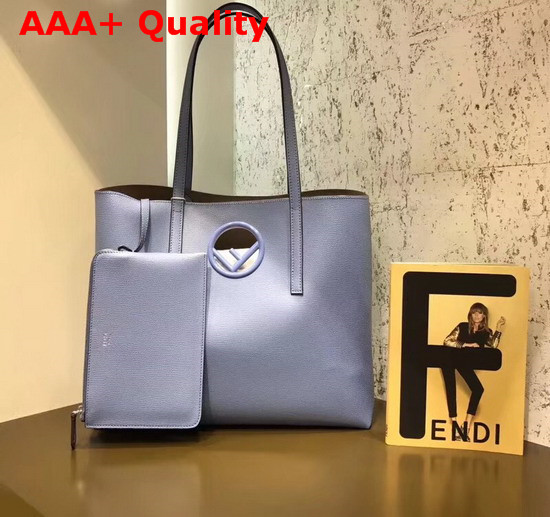 Fendi Kan I Logo Shopper Bag in Baby Blue Replica