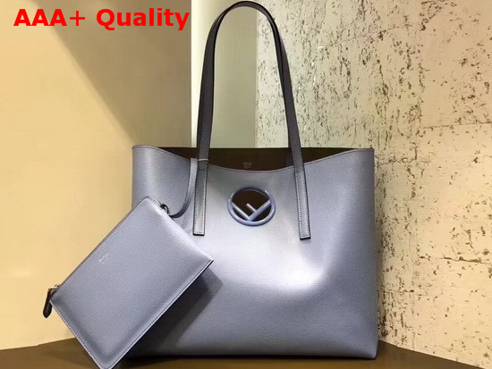 Fendi Kan I Logo Shopper Bag in Baby Blue Replica