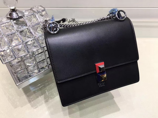 Fendi Kan I Small Mini Bag in Black Leather For Sale