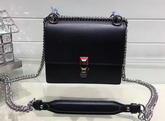 Fendi Kan I Small Mini Bag in Black Leather For Sale