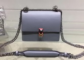 Fendi Kan I Small Mini Bag in State Grey Leather For Sale