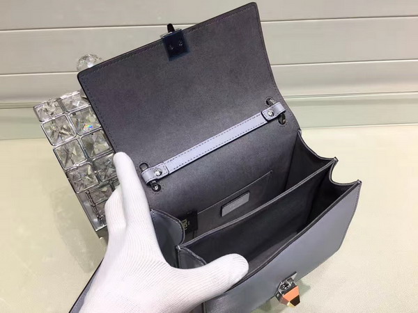 Fendi Kan I Small Mini Bag in State Grey Leather For Sale
