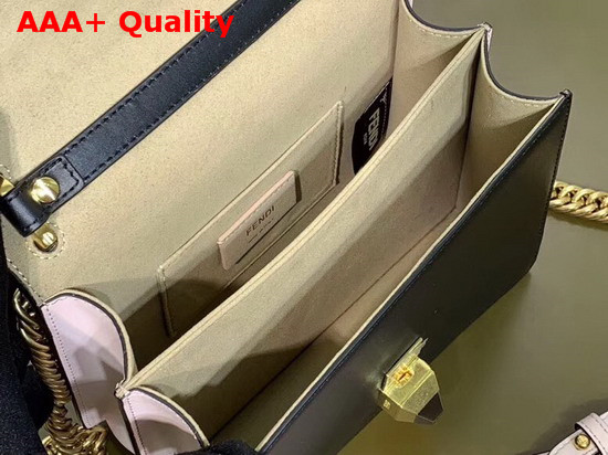 Fendi Kan I Small Multicolor Leather Mini Bag Black and Pink Calfskin Replica