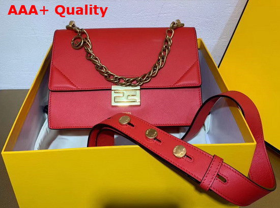 Fendi Kan U Bag in Red Calfskin Replica