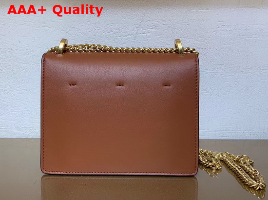 Fendi Kan U Small Bag Rust Red Calfskin Replica