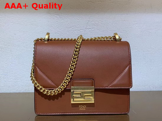 Fendi Kan U Small Bag Rust Red Calfskin Replica