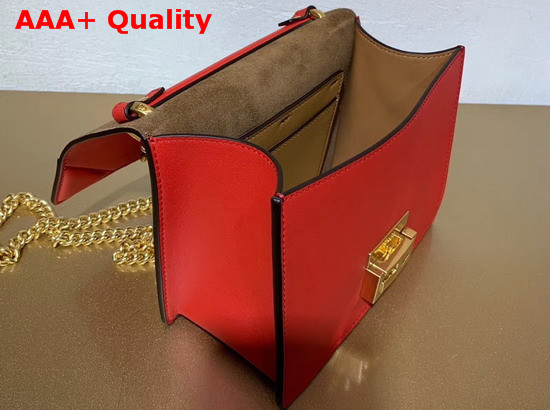 Fendi Kan U Small Bag in Red Calfskin Replica