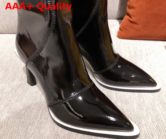 Fendi Knee Boots Glossy Black Neoprene Boots Replica
