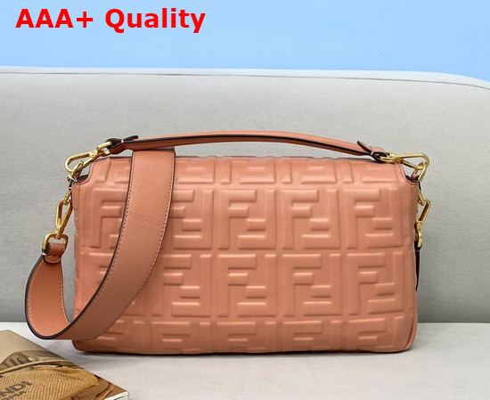 Fendi Large Baguette Bag in Dusty Pink Soft Nappa Leather Replica