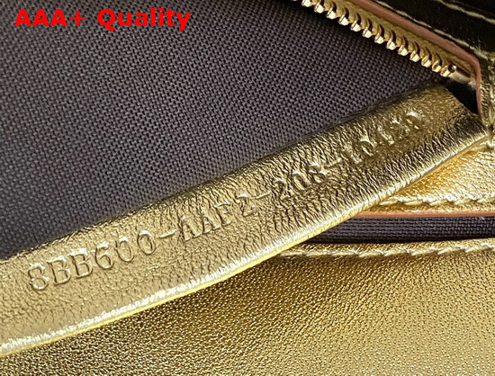 Fendi Large Baguette Bag in Gold Soft Nappa Leather Replica