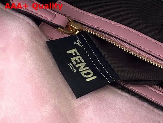 Fendi Large Baguette Bag in Pink Velvet Replica