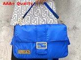 Fendi Large Baguette Messenger Bag in Bright Blue Nylon Replica