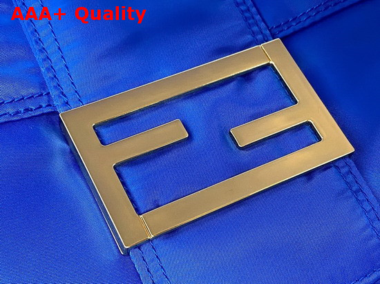 Fendi Large Baguette Messenger Bag in Bright Blue Nylon Replica