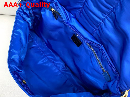 Fendi Large Baguette Messenger Bag in Bright Blue Nylon Replica