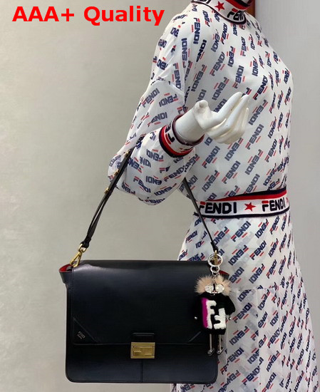 Fendi Large Kan U Bag in Black Calf Leather Replica