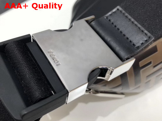 Fendi Leather Belt Bag with Raised Black FF Pattern Replica