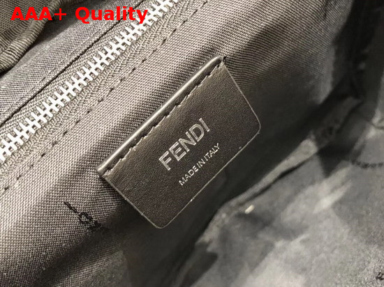Fendi Leather Belt Bag with Raised Black FF Pattern Replica