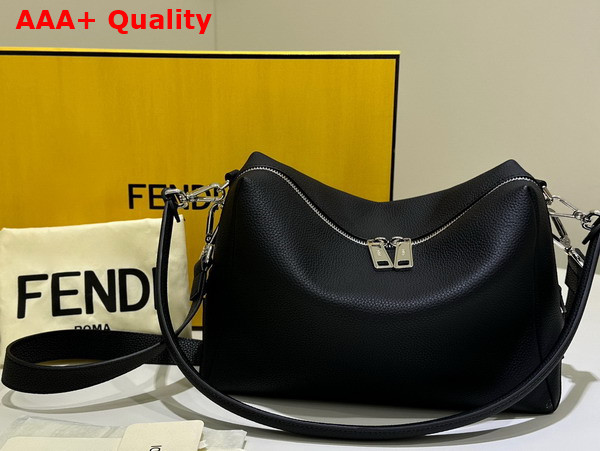 Fendi Lui Medium Black Leather Bag Replica