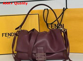 Fendi Mamma Baguette Large Burgundy Nappa Leather Bag Replica