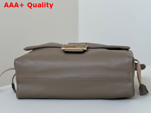 Fendi Mamma Baguette Large Dove Gray Nappa Leather Bag Replica