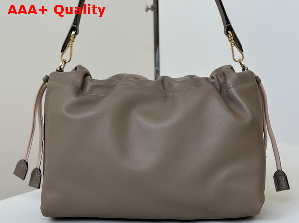 Fendi Mamma Baguette Large Dove Gray Nappa Leather Bag Replica