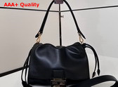 Fendi Mamma Baguette Medium Black Nappa Leather Bag Replica