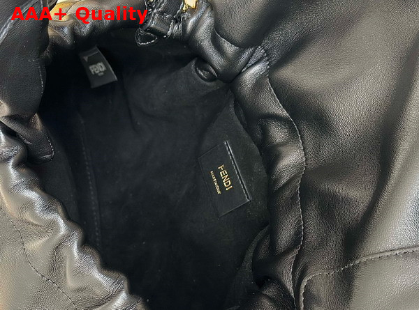 Fendi Mamma Baguette Medium Black Nappa Leather Bag Replica
