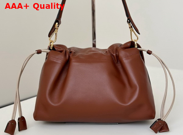 Fendi Mamma Baguette Medium Brown Nappa Leather Bag Replica