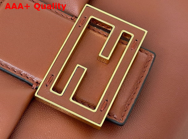 Fendi Mamma Baguette Medium Brown Nappa Leather Bag Replica