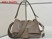 Fendi Mamma Baguette Medium Dove Gray Nappa Leather Bag Replica
