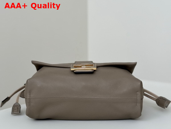 Fendi Mamma Baguette Medium Dove Gray Nappa Leather Bag Replica