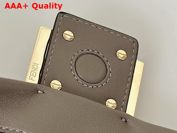 Fendi Mamma Baguette Medium Dove Gray Nappa Leather Bag Replica
