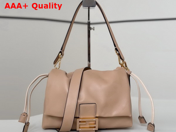 Fendi Mamma Baguette Medium Pale Pink Nappa Leather Bag Replica