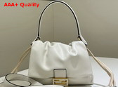 Fendi Mamma Baguette Medium White Nappa Leather Bag Replica