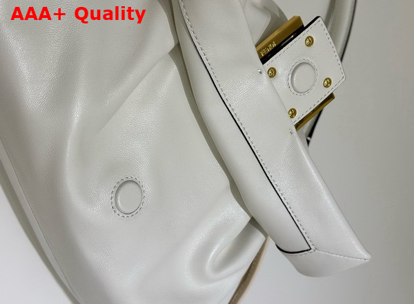 Fendi Mamma Baguette Medium White Nappa Leather Bag Replica