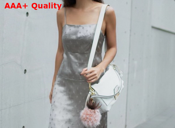 Fendi Mamma Baguette Medium White Nappa Leather Bag Replica